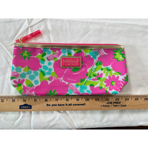 Lilly Pulitzer for Estee Lauder Pink Vinyl Makeup Bag